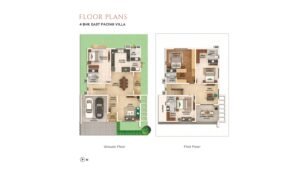 Adarsh Welkin Park Villa in Sarjapur Road, Bangalore floor plan 4 Bhk East facing villa