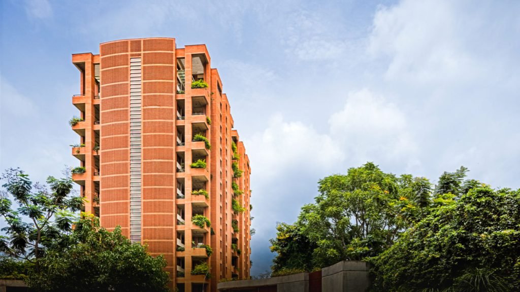 Total Environment - The Magic Faraway Tree Apartment in Bangalore- Exterior cladding that ages gracefully