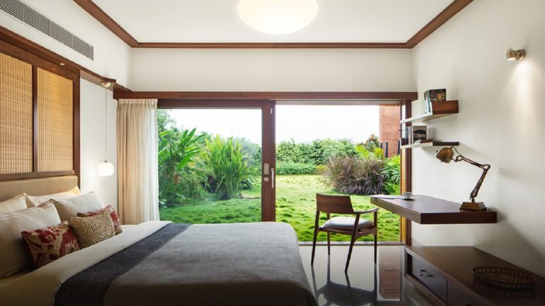 Total Environment - After the Rain - villa in bangalore Master bedroom opening into garden