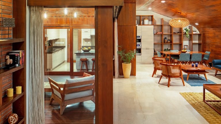 Total Environment - After the Rain - villa in bangalore View of the living-dining, deck and kitchen from foyer