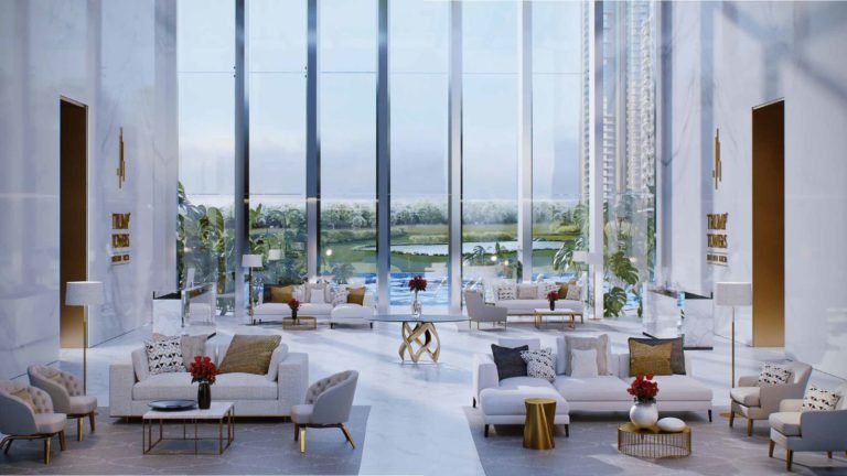 Trump Towers Gurgaon - Lobby - a grand glass atrium finished with exotic materials.