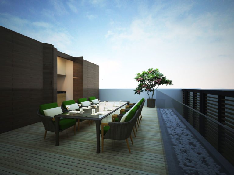 Embassy Boulevard Villa in Bangalore G3B Outdoor Terrace