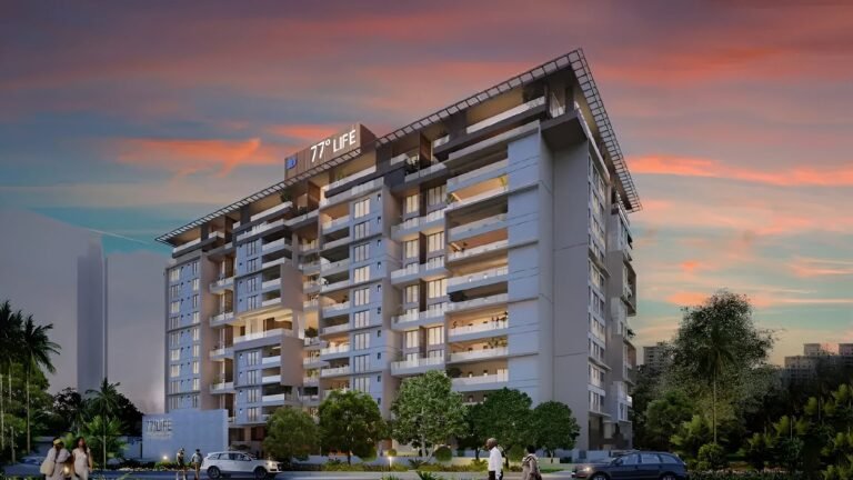 Divyasree 77 degree Apartment in Bangalore Exterior image night view