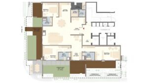 Divyasree 77 degree Apartment in Bangalore Floor Plan 3 3.5 Bhk