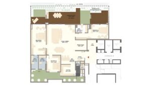 Divyasree 77 degree Apartment in Bangalore Floor Plan 3 Bhk