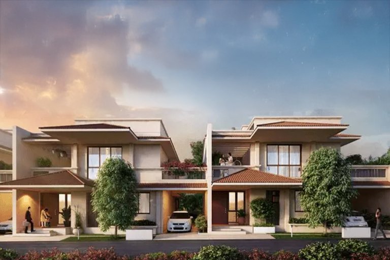 Adarsh Tranqville villa in North Bangalore outside villa