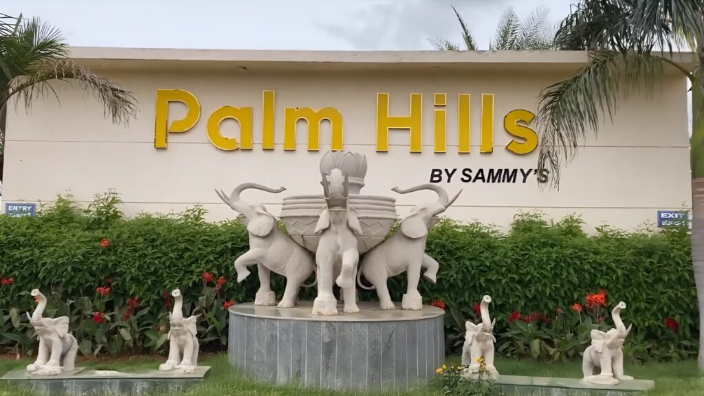 Sammy Palm Hills 3 Sammy's Palm Hills Plots in North Bangalore Main Entrance