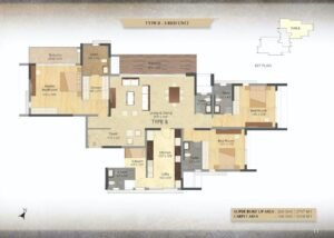 Prestige-Deja-Vu-Type B-3-BED-Floor-Plan