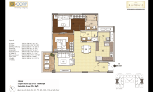 G-CORP-RESIDENCE-2-BHK-Floor-Plan