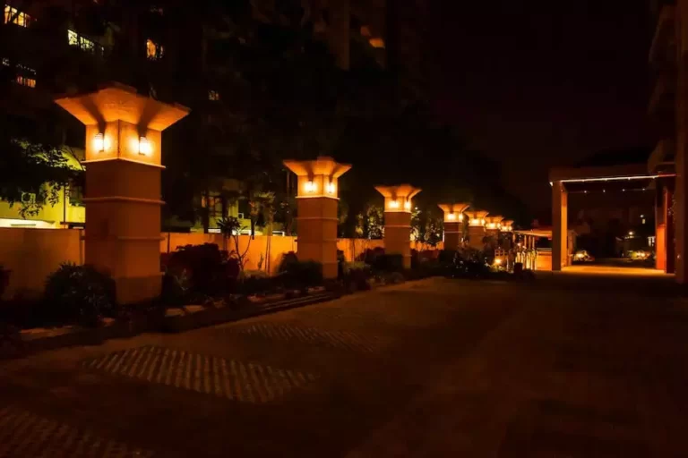 HM Tropical Tree Apartment in North Bangalore Night-View