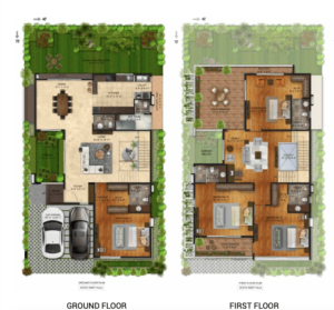 NVT Stopping by the Wood Villa in Whitefield, Bangalore -Acacia-West-Floor-Plan