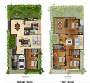 NVT Stopping by the Wood Villa in Whitefield, Bangalore -Beech-West-Floor-Plan