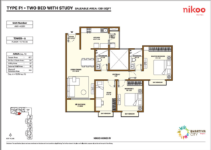 Nikoo-Homes-Two-BED-Floor-Plan