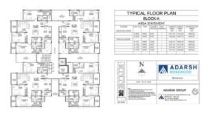 Adarsh Rosewood Apartment in Bangalore Floor Plan Block A