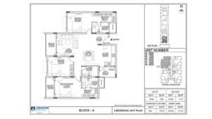 Adarsh Rosewood Apartment in Bangalore Floor Plan Block A unit 003-403