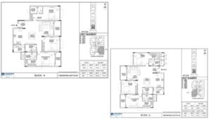 Adarsh Rosewood Apartment in Bangalore Floor Plan Block A unit 101-402