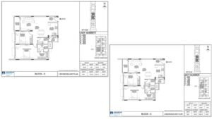 Adarsh Rosewood Apartment in Bangalore Floor Plan Block C unit 003-303 & 004-404