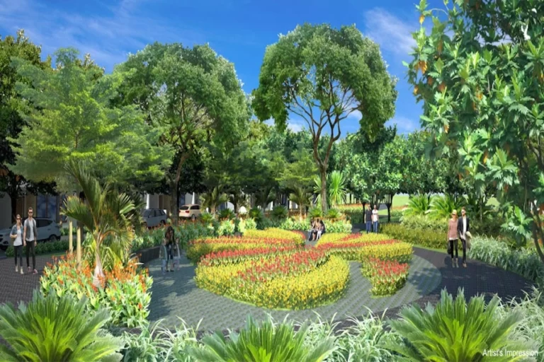 Adarsh Palm Acres Villa in Bangalore Butterfly-Garden-View