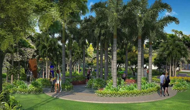 Adarsh Palm Acres Villa in Bangalore Central-Palm-Court