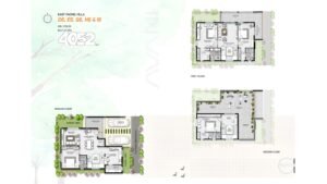 Allure Avani Villa in Kammasandra, Bangalore Floor Plan of East Facing Villa D6, E6,G6, H6 & I6
