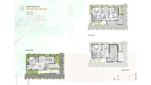 Allure Avani Villa in Kammasandra, Bangalore Floor Plan of North Facing Villa D5, E5, G5, H5 & I5