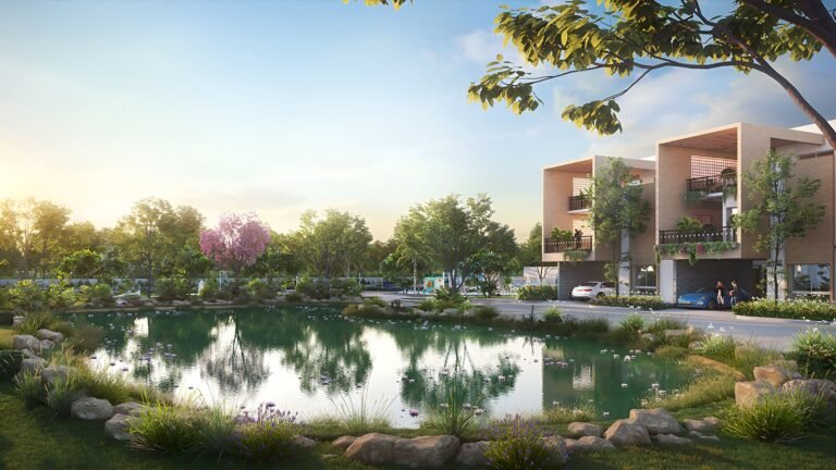 Allure Avani Villa in Kammasandra, Bangalore Pond In Front of villa