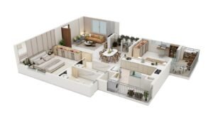 HM Scottsville Apartment in East Bangalore Floor Plan 2 Bhk 1332 sq.ft