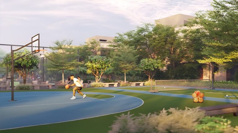 Riviera UNO Row Villa in Whitefield Bangalore Half Basket Ball Court & Pickle ball Court