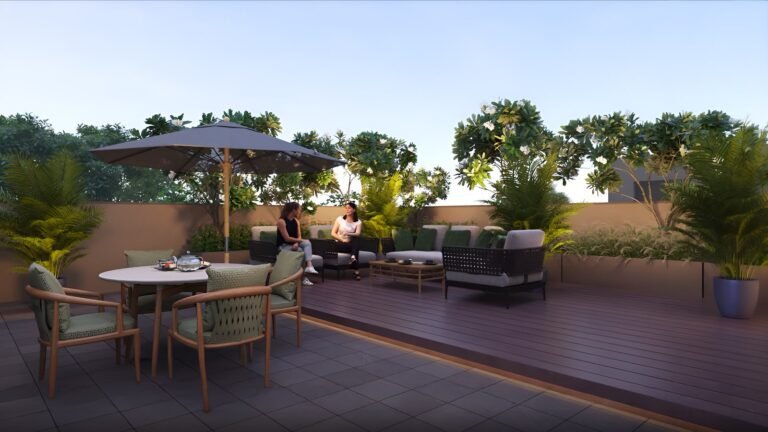 Riviera UNO Row Villa in Whitefield Bangalore Sitting areo on terrace