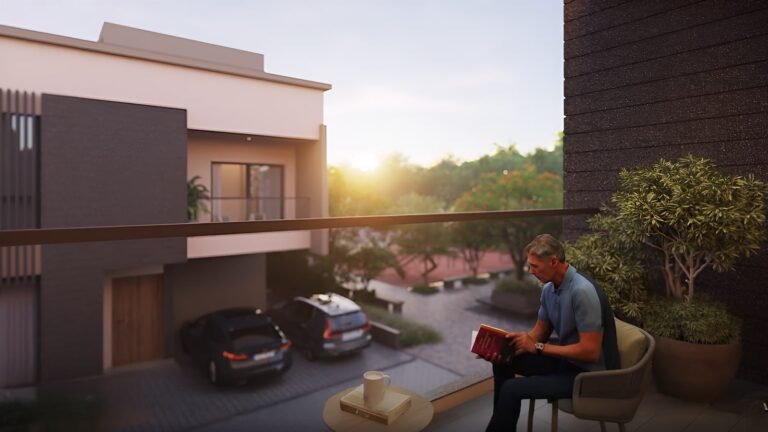 Riviera UNO Row Villa in Whitefield Bangalore Sol Villa balcony view