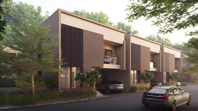Riviera UNO Row Villa in Whitefield Bangalore Sol villa side view