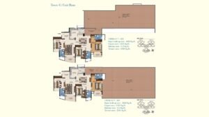 Sattva Aquavista Apartment in Bannerghatta Road Bangalore Floor Plan 3BHK + 3T 2022 sq.ft Level Tower C