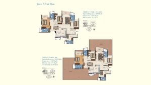 Sattva Aquavista Apartment in Bannerghatta Road Bangalore Floor Plan 3BHK + 3T 2249 sq.ft Level Tower A
