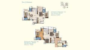 Sattva Aquavista Apartment in Bannerghatta Road Bangalore Floor Plan Penthouse Lower 2006 sq.ft Level Tower B