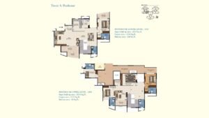 Sattva Aquavista Apartment in Bannerghatta Road Bangalore Floor Plan Penthouse Lower 2013 & 2014 sq.ft Level Tower A