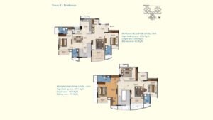 Sattva Aquavista Apartment in Bannerghatta Road Bangalore Floor Plan Penthouse Lower 2051 & 1905 sq.ft Level Tower C