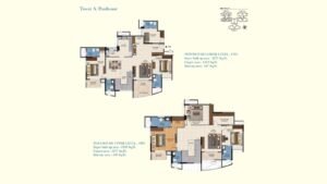 Sattva Aquavista Apartment in Bannerghatta Road Bangalore Floor Plan Penthouse Lower 2271 & 1939 sq.ft Level Tower A