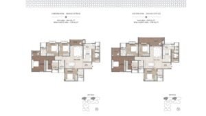 Vaswani Starlight Apartment in Whitefield Bangalore Floor Plan 4 BHK + Office Space 1738 sq.ft