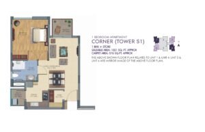Silverglades The Melia Apartments In sector 35 Gurgaon 2BHK Floor Plan
