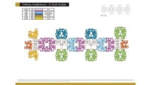 Ebony at Brigade Orchards Apartment in Devanahalli, Bangalore typical floor plan 3rd-8th floor