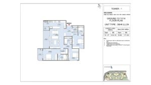 L&T Elara Celestia Apartment in Off Bellary Road Floor Plan Tower 1- Ground to 13th floor Plan
