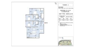 L&T Elara Celestia Apartment in Off Bellary Road Floor Plan Tower 3- Ground to 13th floor plan