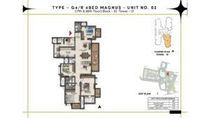 Prestige Southern Star Apartment in Akshayanagr, Bannerghatta Road Bangalore Floor Type - G4 or R 4 BED Magnus - Unit No. 02 (17th-26th Floor) Block - 02 Tower - 12