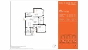 Barce at Godrej MSR City Apartment in North Bangalore floor plan 2 BHK 1st & 2nd floor