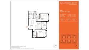 Barce at Godrej MSR City Apartment in North Bangalore floor plan 2 BHK 1st & 2nd floor differnt side