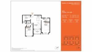 Barce at Godrej MSR City Apartment in North Bangalore floor plan 2 BHK 1st & 2nd floor differnt sides