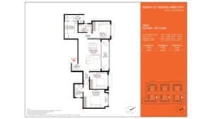 Barce at Godrej MSR City Apartment in North Bangalore floor plan 3 BHK 1st & 2nd floor