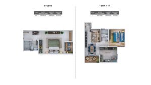 Sattva Lumina Apartment in Bangalore Floor Plan Studio & 1BHK + 1T