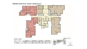 Sattva Lumina Apartment in Bangalore Ground Floor Plan 2 Wing D, E & G