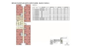 Sattva Lumina Apartment in Bangalore Refuge Floor Plan (20th & 30th Floor) Block 3 Wing A